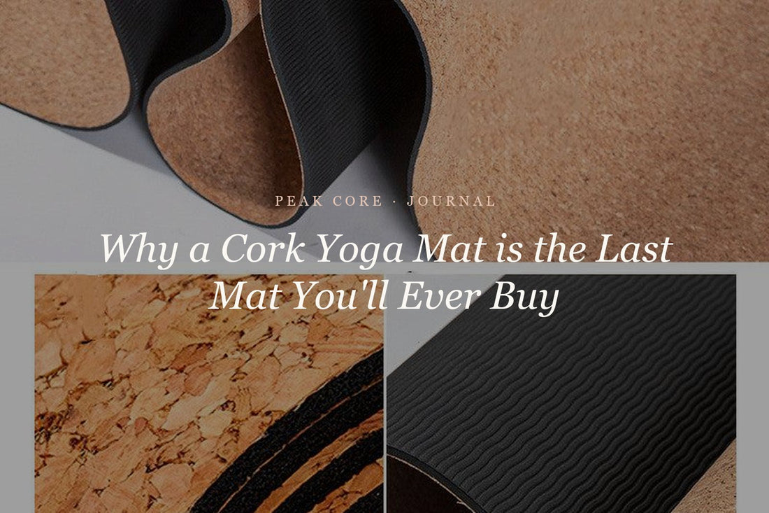 Natural cork yoga mat texture close-up — why a cork yoga mat is the last mat you'll ever buy