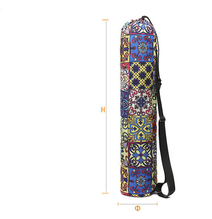 Yoga mat bag canvas, Fits Up to 6 mm Mats, Shoulder Carry
