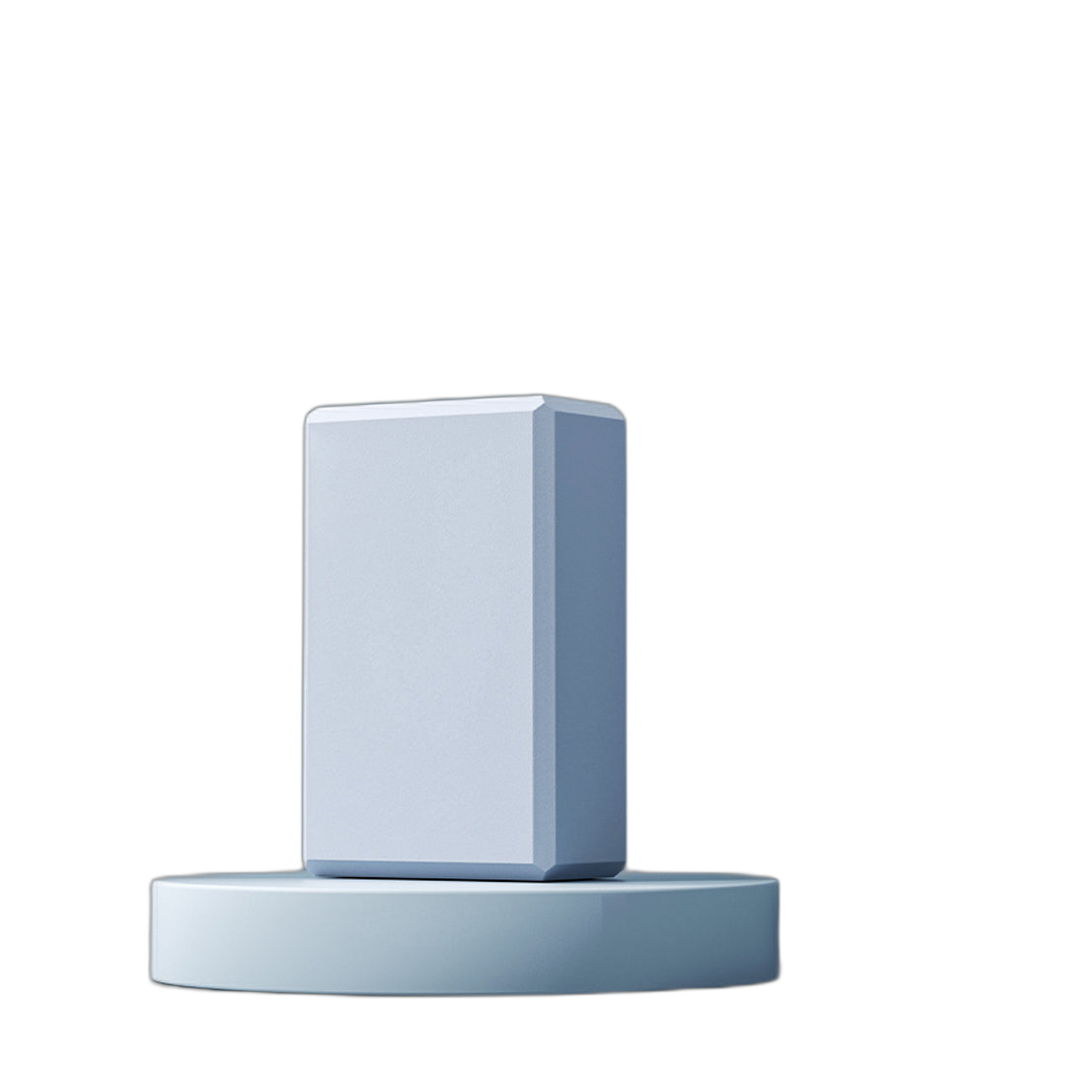 Light blue foam yoga block for stretching support