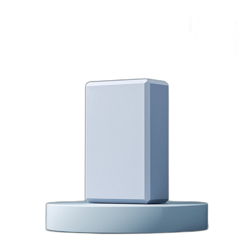 Light blue foam yoga block for stretching support